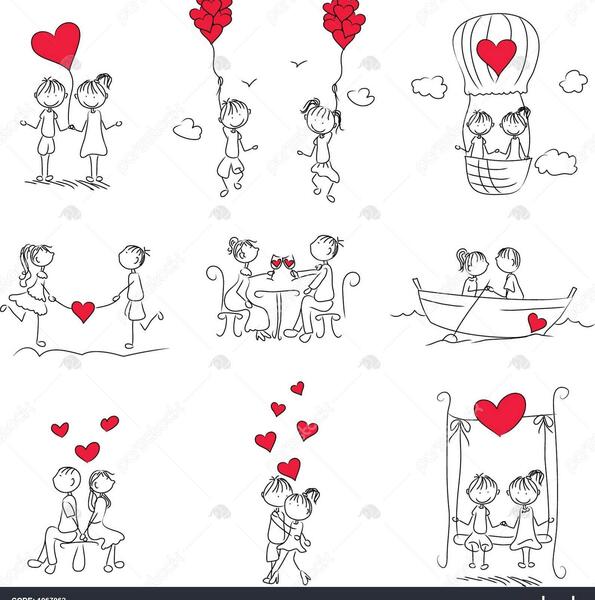 عکس نقاشی ساده قلب انسان