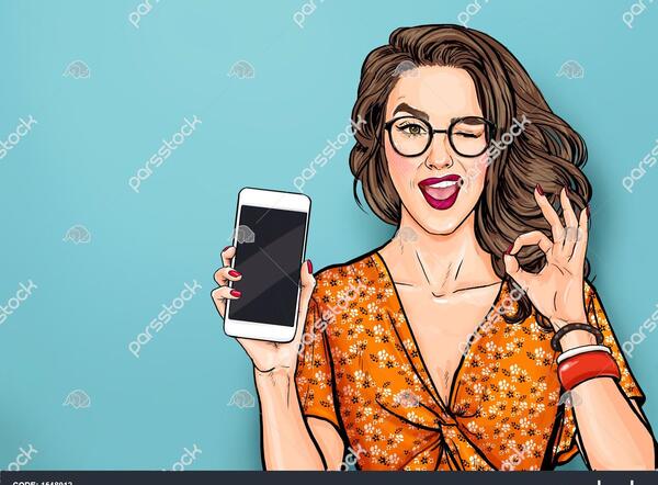 عکس گوشی در دست دختر