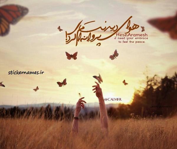 عکس نوشته های پروانه ای