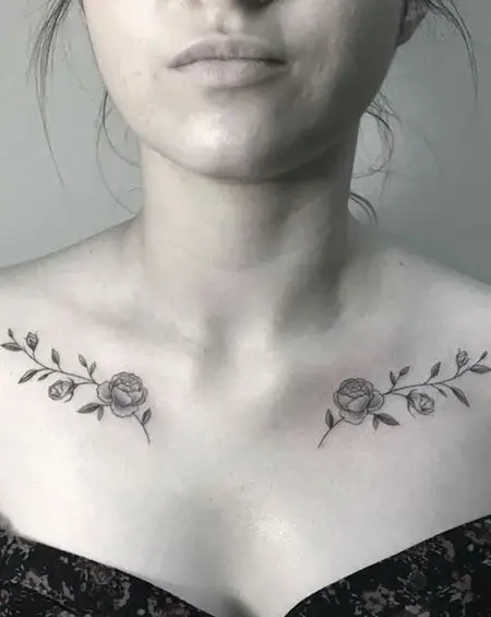 عکس تاتو روی ترقوه دخترانه