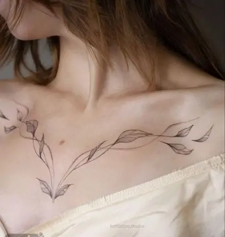 عکس تاتو روی ترقوه دخترانه
