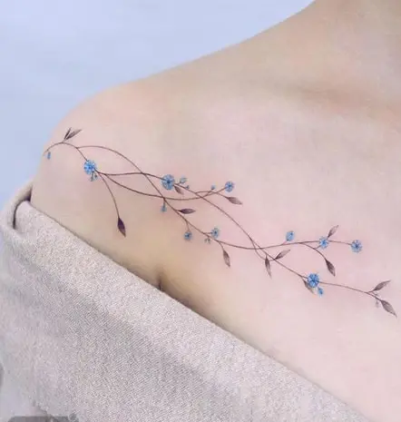 عکس تاتو روی ترقوه دخترانه