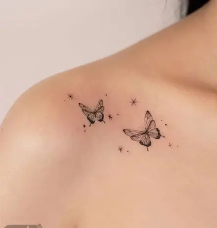 عکس تاتو روی ترقوه دخترانه