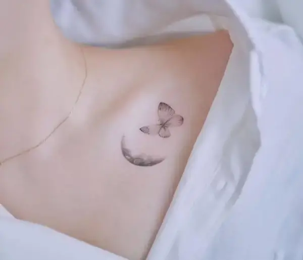 عکس تاتو روی ترقوه دخترانه