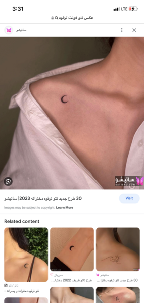 عکس تاتو روی ترقوه دخترانه