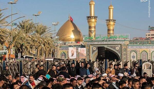عکس قاسم سلیمانی در بین الحرمین