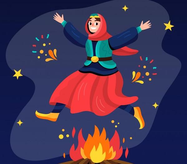 عکس چهارشنبه سوری مبارک به انگلیسی