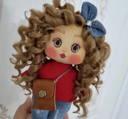عکس نقاشی صورت عروسک پارچه ای