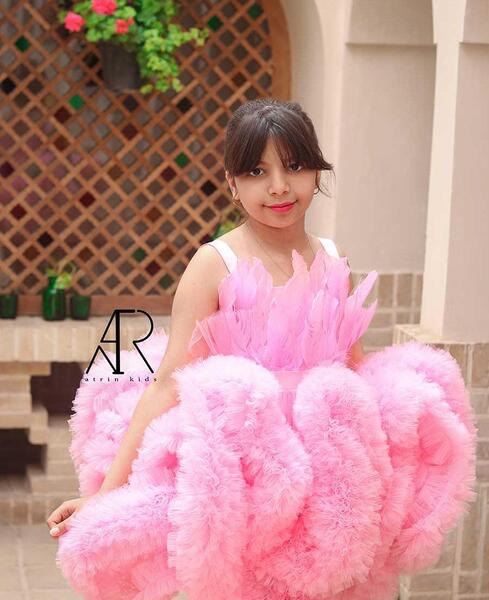 عکس لباس مجلسی زنانه صورتی کوتاه
