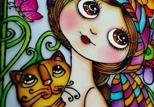 عکس نقاشی های زیبا روی شیشه