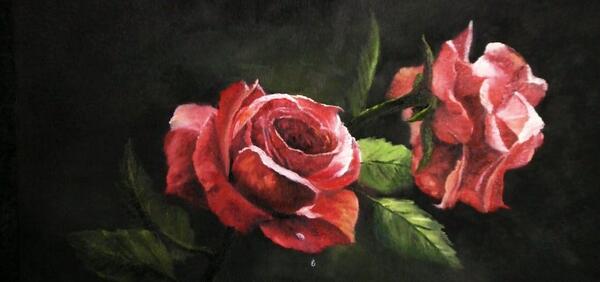 عکس نقاشی ساده و زیبای گل