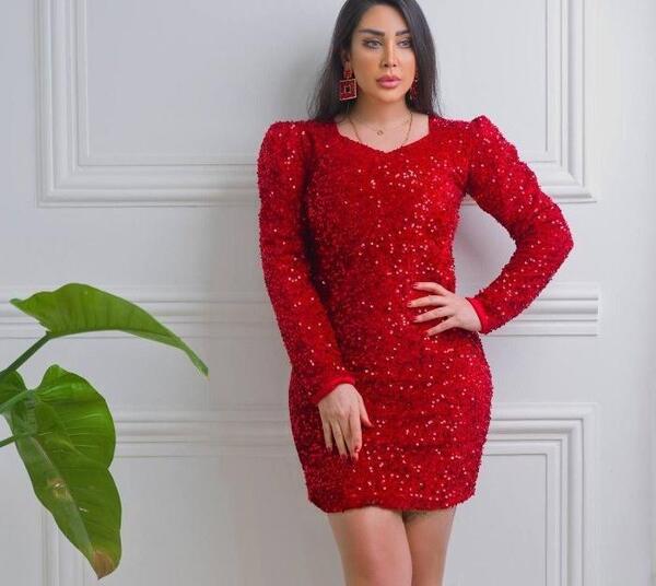 عکس لباس شب کوتاه طلایی