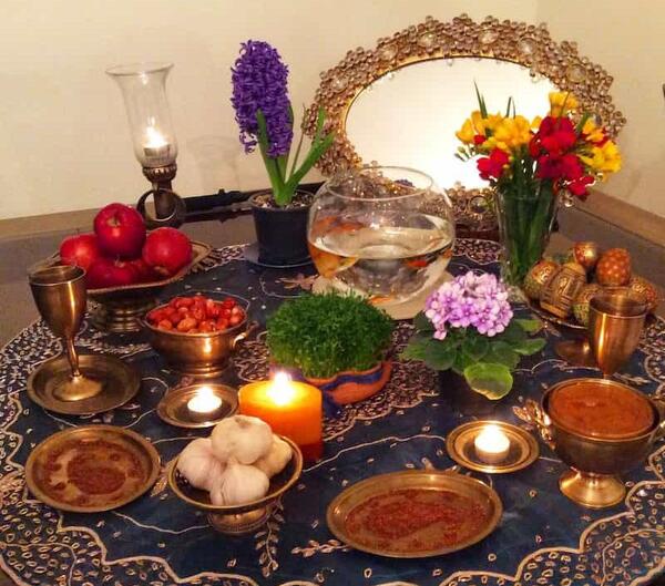 عکس سفره هفت سین پله ای