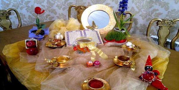 عکس سفره هفت سین پله ای