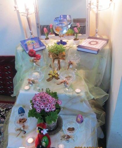 عکس سفره هفت سین پله ای