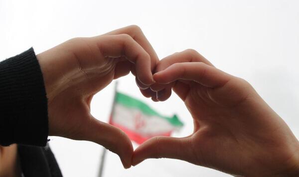 عکس پرچم ایران قلب
