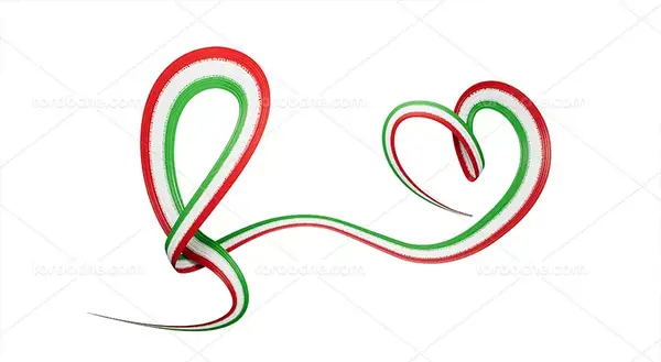 عکس پرچم ایران قلب