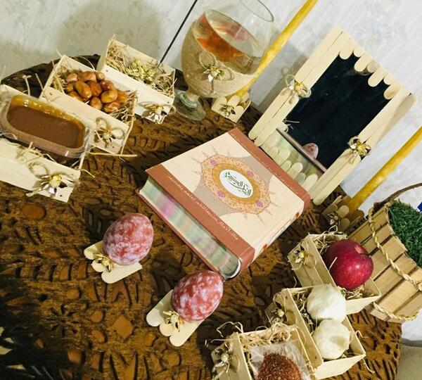 عکس ایده برای سفره هفت سین با چوب