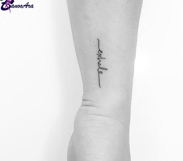 عکس تاتو روی دست نوشته دخترانه