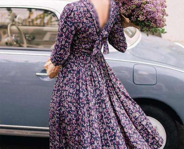 عکس پیراهن گلدار زنانه