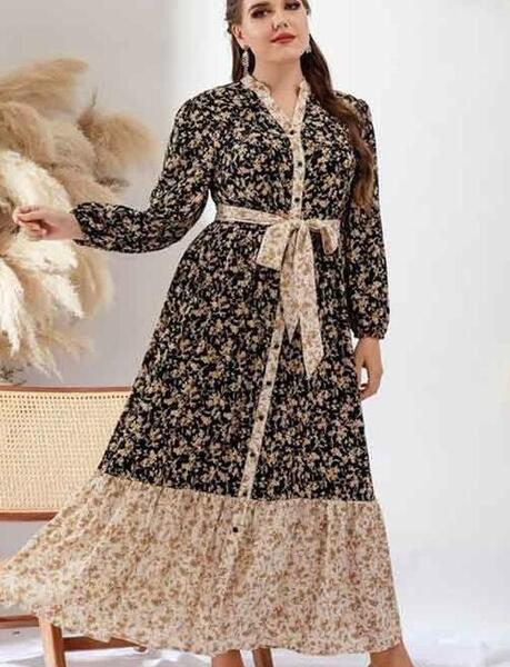 عکس پیراهن گلدار زنانه