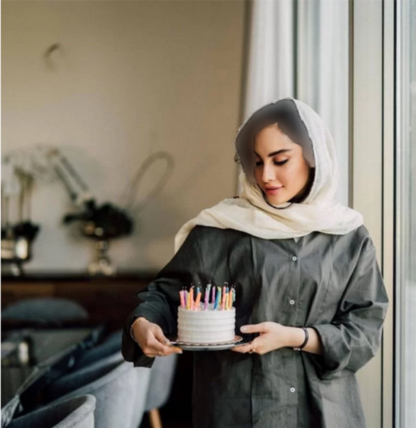 عکس کیک تولد دخترانه با حجاب