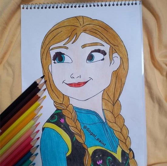 عکس السا برای نقاشی