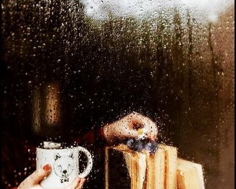 عکس پروفایل باران پشت شیشه
