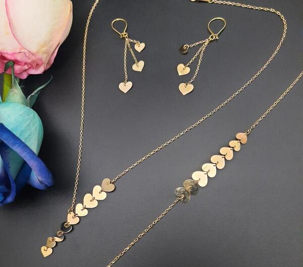 عکس سرویس نیم ست دخترانه طلا