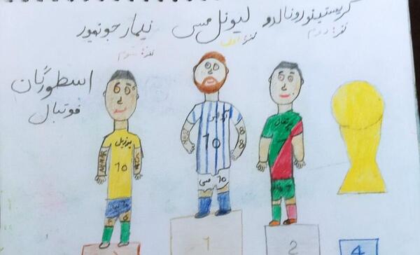 عکس رونالدو و مسی برای نقاشی