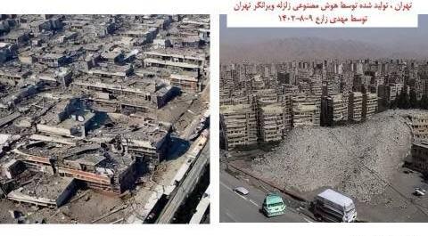 عکس زلزله تهران