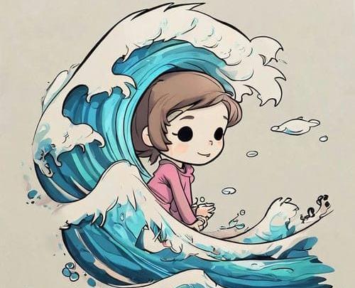 عکس نقاشی دریا برای کودکان