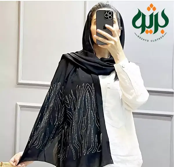 عکس شال دخترانه شیک مشکی