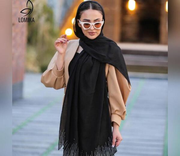 عکس شال دخترانه شیک مشکی