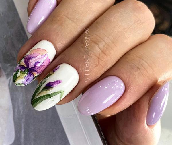 عکس طرح ناخن گل بابونه