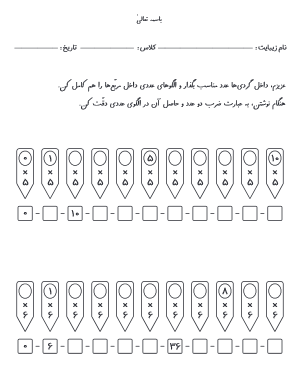 عکس ضرب برای کلاس سوم