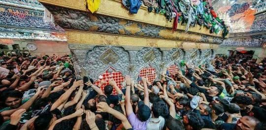 عکس حرم امام حسین به صورت کشتی