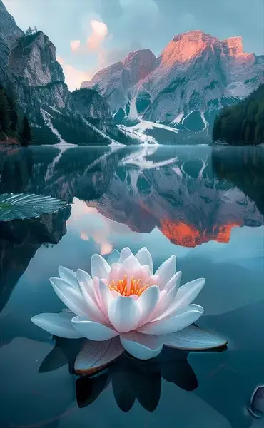 عکس شکوفه نیلوفر آبی