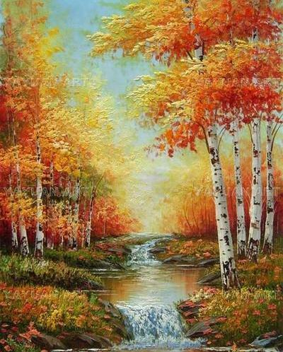 عکس ایده نقاشی منظره با مداد رنگی