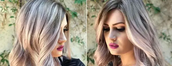عکس رنگ موی صدفی دودی