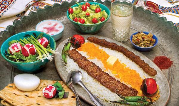 عکس چلو کباب رستورانی
