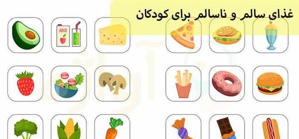 عکس در مورد غذاهای سالم و ناسالم