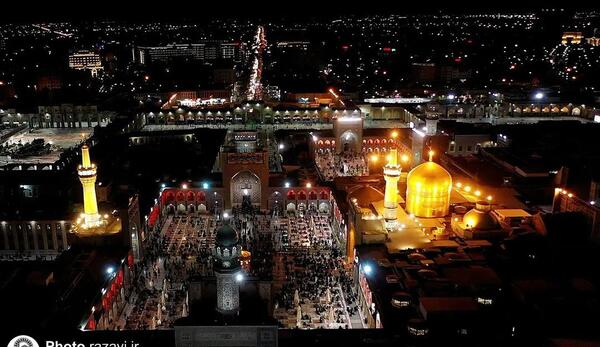 عکس حرم امام رضا هوایی