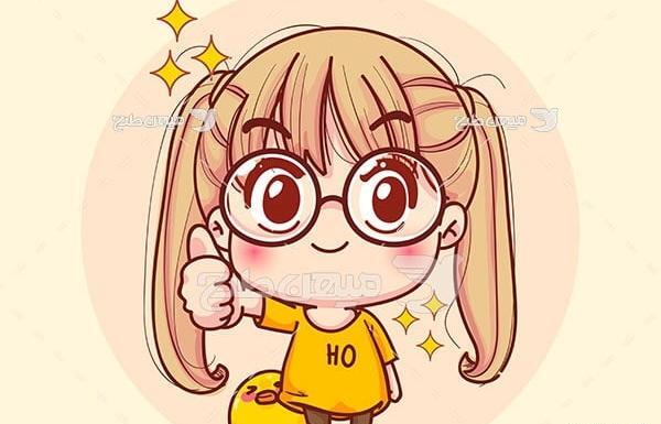 عکس وکتور دختر بچه