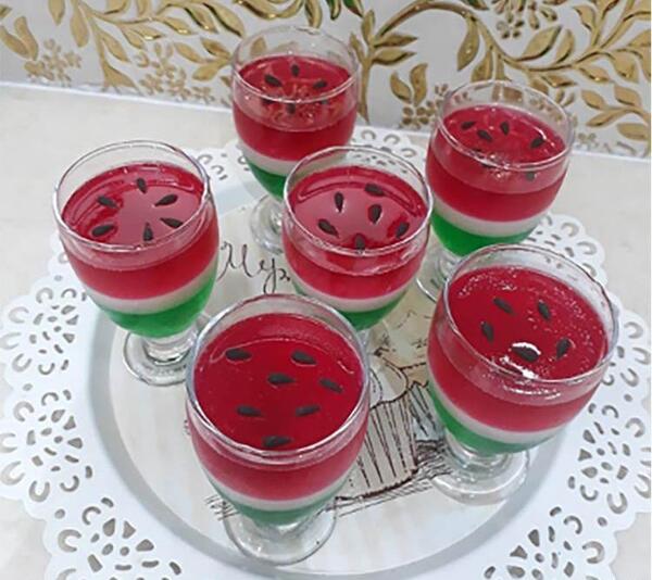 عکس ایده با ژله برای شب یلدا