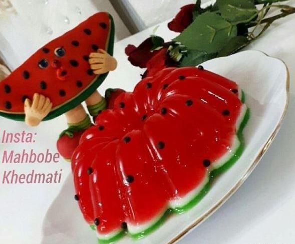 عکس ایده با ژله برای شب یلدا