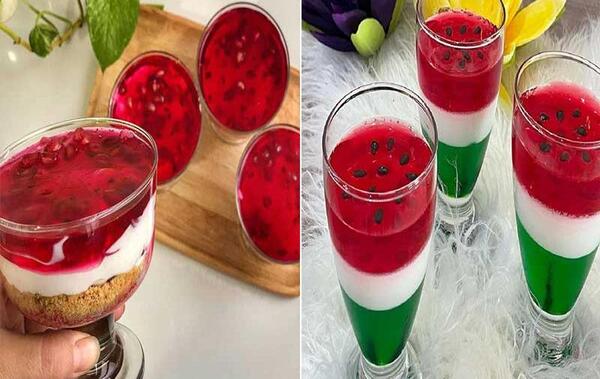 عکس ایده با ژله برای شب یلدا