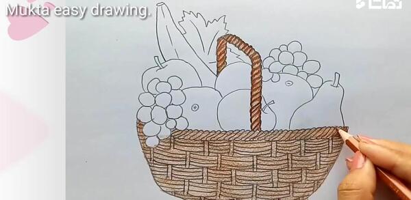 عکس نقاشی ساده سبد