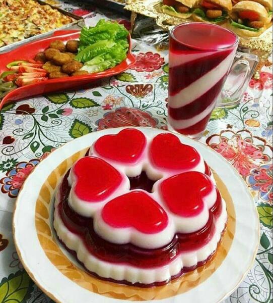 عکس ژله دو طبقه