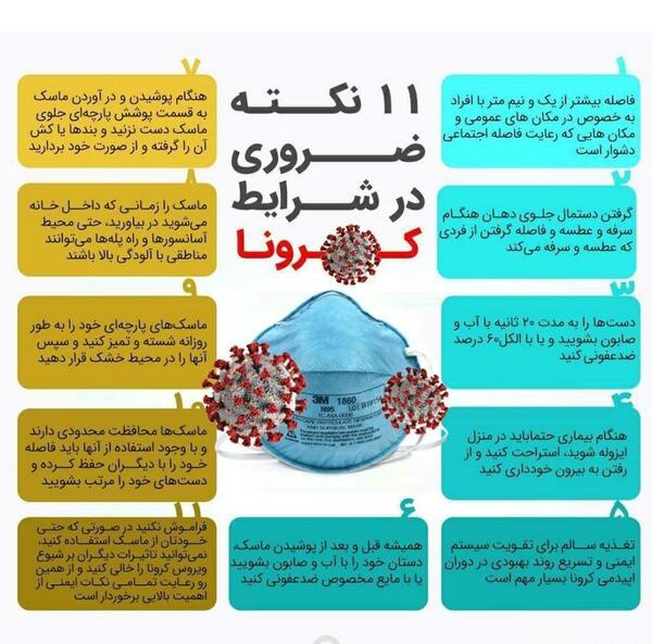 عکس نوشته نکات بهداشتی کرونا